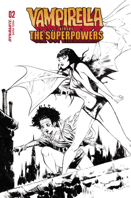 Vampirella Vs Superpowers Cvr G Copy Incv Lee Line Art Discount