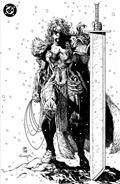 Absolute Wonder Woman #1 Cvr H Inc 1:100 Jim Lee Black & White Card Stock Var