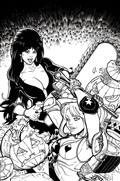 Harley Quinn X Elvira #1 Cvr Q Inc 1:15 Chad Hardin Line Art Virgin Var
