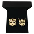 Transformers Autobot X Decepticon 24K Gld Pltd Pins Box Set