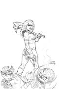 Red Sonja Attacks Mars #1 Cvr J 20 Copy Incv Linsner Line Art Virgin