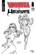 VAMPIRELLA-X-WITCHBLADE-SPECIAL-1-(ONE-SHOT)-CVR-K-INC-115-JOSEPH-MICHAEL-LINSNER-LINE-ART-VAR