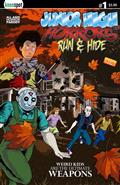 JUNIOR-HIGH-HORRORS-RUN-HIDE-1-(ONE-SHOT)-CVR-A-ERIC-KENT-WEAPONS-SPOOF-BAGGED-WITH-TRADING-CARD