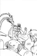 Space Ghost vs The Herculoids #1 Cvr P Inc 1:7 Joseph Michael Linsner Line Art Virgin Var