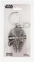 STAR-WARS-MILLENNIUM-FALCON-PEWTER-KEYCHAIN-(Net)-