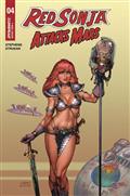 Red Sonja Attacks Mars #4 (of 4) Cvr A Joseph Micheal Linsner Polybagged Trading Card-Originally Apr250125