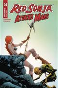 Red Sonja Attacks Mars #4 (of 4) Cvr B Jae Lee Polybagged Trading Card Var-Originally Apr250126
