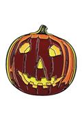 Halloween 1978 Pumpkin Enamel Pin (Net) 