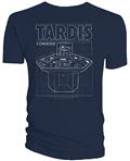 Doctor Who Tardis Console Schematic Navy T/S L (Net) 