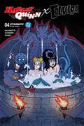 Harley Quinn X Elvira #4 Cvr A Amanda Conner Hot Tub