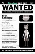 Rick And Morty The End #1 Cvr E Inc 1:10 Most Wanted Var