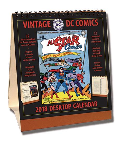 VINTAGE DC COMICS 2018 DESKTOP CALENDAR (C: 0-1-0)