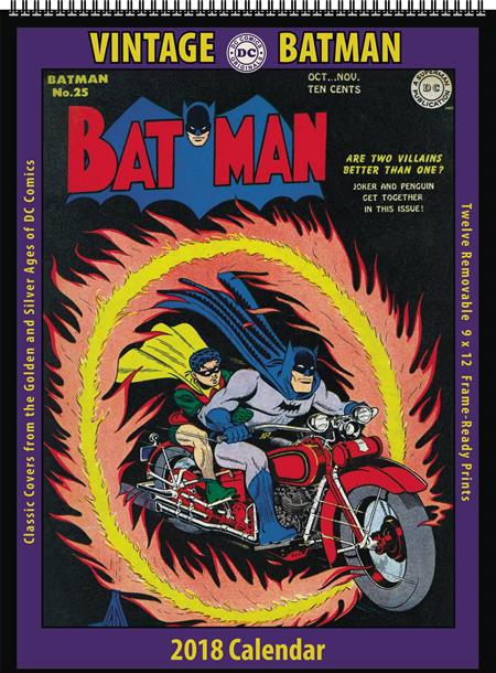 VINTAGE DC COMICS BATMAN 2018 12 MONTH WALL CALENDAR (C: 0-1