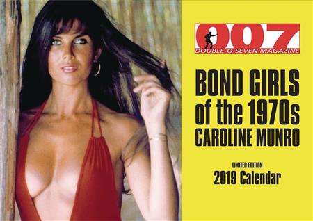 BOND GIRLS OF 70S CAROLINE MUNRO 2019 WALL CALENDAR (C: 1-1-