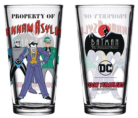 BATMAN ANIMATED SERIES ARKHAM PINT GLASS (C: 1-1-2)