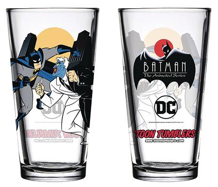 BATMAN ANIMATED SERIES BATMAN & TWO FACE PINT GLASS (C: 1-1-