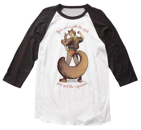 SQUIRREL GIRL MESS WITH THE GIRL PX RAGLAN T/S MED (C: 1-1-2