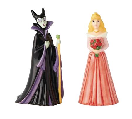 DISNEY AURORA AND MALEFICENT SALT & PEPPER SHAKERS (C: 1-1-2