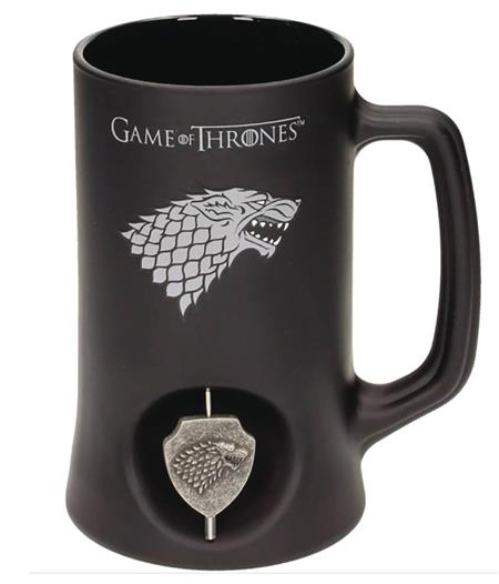 GAME OF THRONES STARK CREST 3D ROTATING BLACK STEIN (C: 1-1-