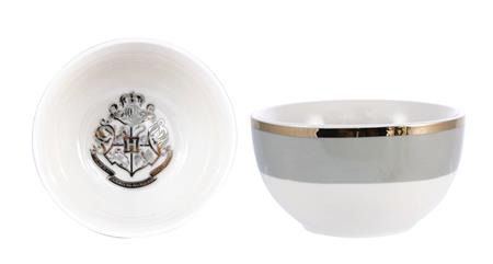 HP HOGWARTS GREY & GOLD 4PC CERAMIC BOWL SET