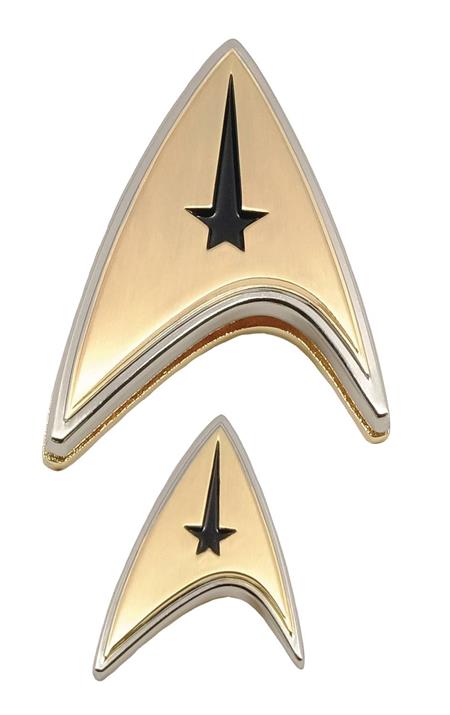 STAR TREK DISCOVERY ENTERPRISE COMMAND BADGE AND PIN SET (C: