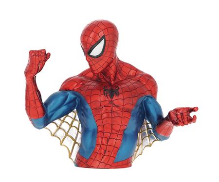 MARVEL SPIDER-MAN METALLIC WEB POSE BUST BANK (C: 1-1-2)