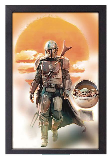 THE MANDALORIAN MANDO & BABY YODA 11X17 FRAMED PRINT (C: 1-1