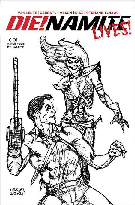 DIE!NAMITE LIVES #1 20 COPY LINSNER PENCIL ART INCV