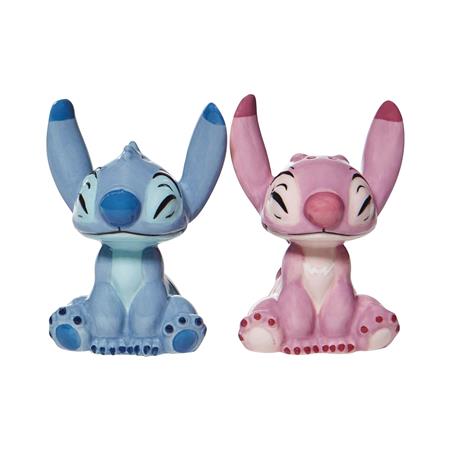 DISNEY STITCH AND ANGEL SALT & PEPPER SHAKER (C: 1-1-2)