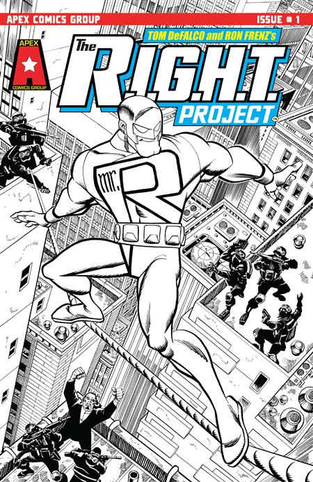 Right Project #1 Cvr B Frenz B&W Sketch - Discount Comic Book Service