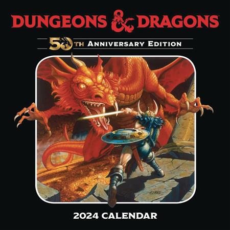 DUNGEONS & DRAGONS 2024 WALL CALENDAR 50TH ANNIV (C: 1-1-1)