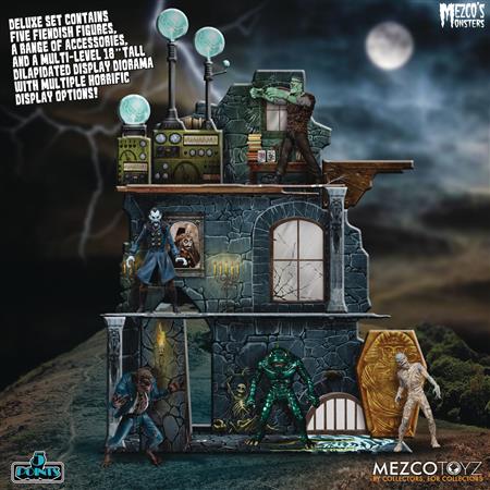 5 POINTS MEZCOS MONSTERS TOWER OF FEAR DELUXE BOXED SET (Net)