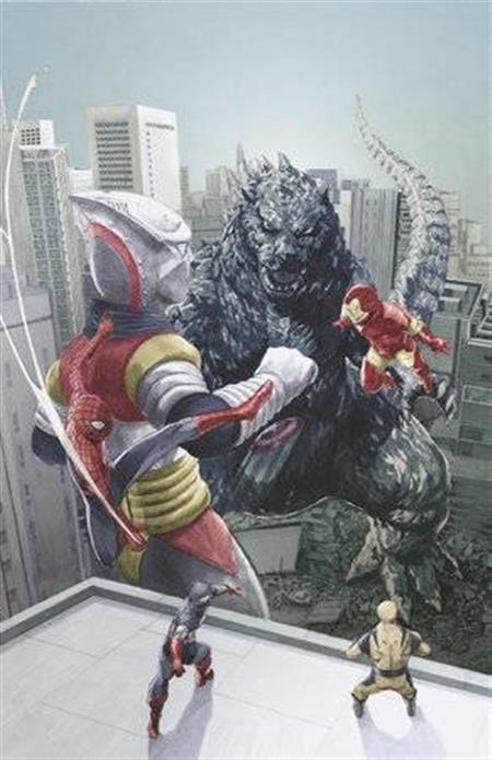 GODZILLA VS AVENGERS #1 100 COPY INCV ARITA VIR VAR