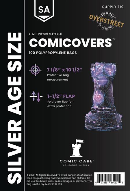 COMICARE SILVER PP BAGS (PACK OF 100) (Net)