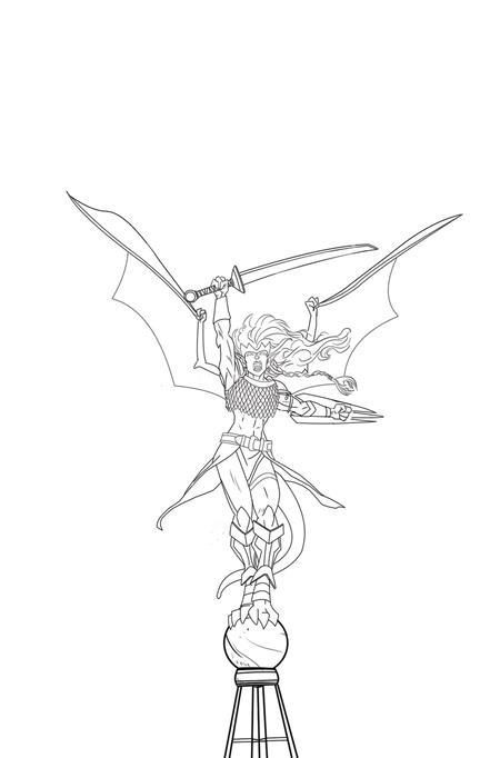 GARGOYLES DEMONA #1 CVR O INC 1:15 FRANK PAUR LINE ART VIRGIN VAR-Originally MAR250024