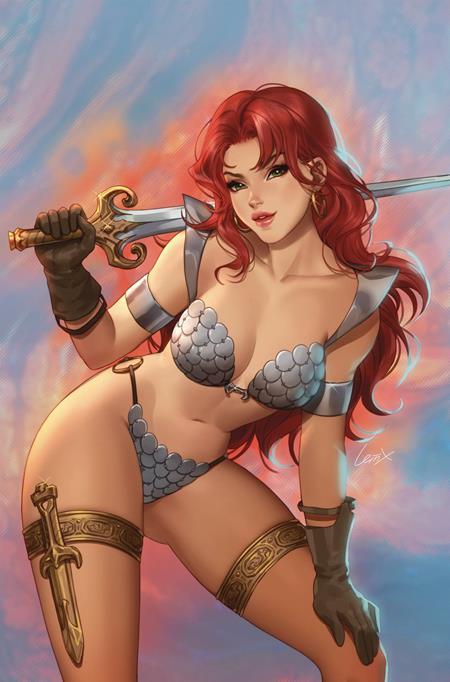 RED SONJA NOIR #1 (ONE SHOT) CVR E LESLEY LI METAL PREMIUM VAR-Originally APR250048