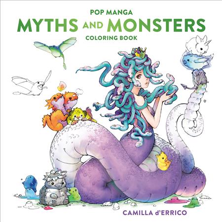 POP MANGA MYTHS AND MONSTERS COLORING BOOK SC