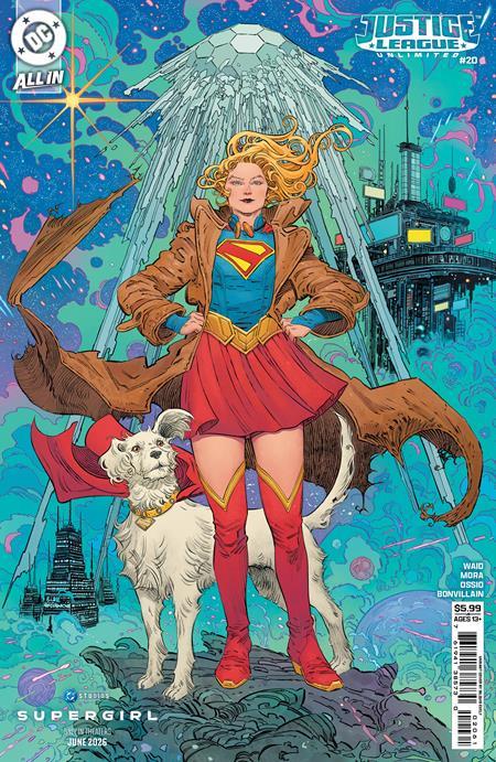 JUSTICE LEAGUE UNLIMITED #20 CVR F BILQUIS EVELY SUPERGIRL MOVIE CARD STOCK VAR