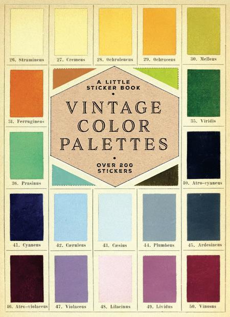 VINTAGE COLOR PALETTES STICKER BOOK TP