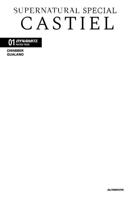 SUPERNATURAL SPECIAL CASTIEL #1 (ONE SHOT) CVR D BLANK AUTHENTIX VAR