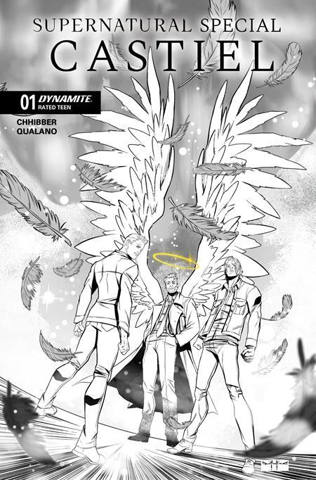 SUPERNATURAL SPECIAL CASTIEL #1 (ONE SHOT) CVR H INC 1:10 PASQUALE QUALANO LINE ART VAR