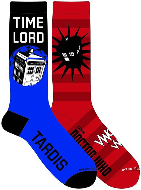 DOCTOR WHO TIME LORD CREW SOCK 2PK (C: 1-1-2)