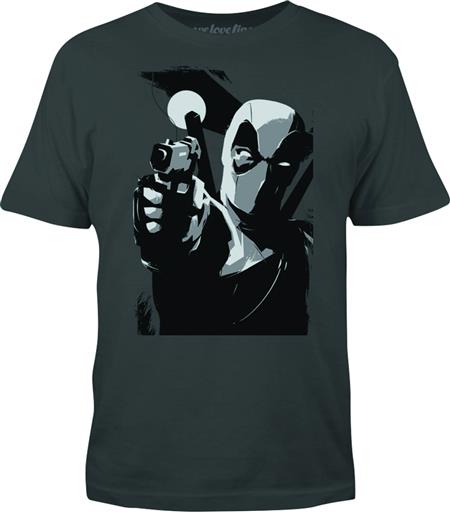 DEADPOOL IN BW CHARCOAL T/S LG (C: 1-1-0)