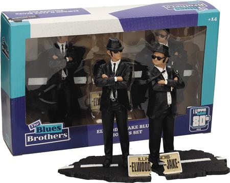 MOVIE ICONS THE BLUES BROTHERS JAKE & ELWOOD 7IN FIG SET (C: