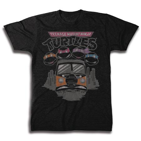 TMNT HEADS AND TURTLE VAN CHARCOAL HEATHER T/S MED (C: 1-1-0