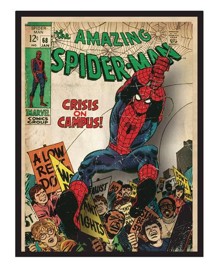 SPIDER-MAN COMIC COVER PRINTED GLASS WALL ART (C: 1-0-2)