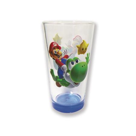 SUPER MARIO GALAXY MARIO AND YOSHI PINT GLASS (C: 1-1-2)