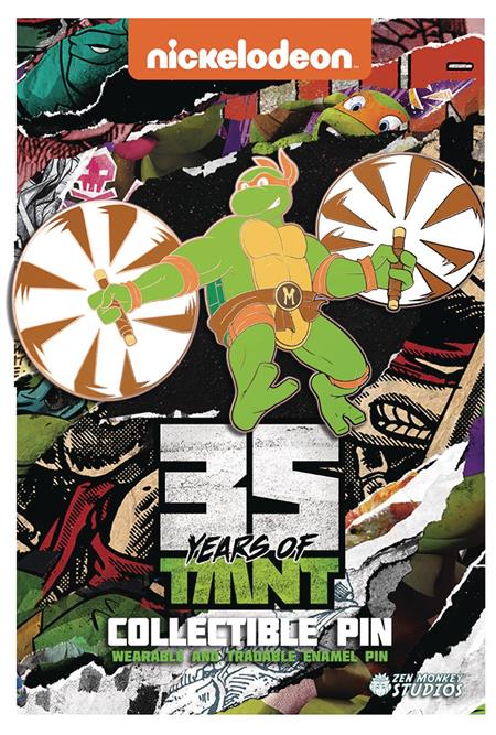 TMNT 35TH ANNIVERSARY LIMITED LEAPING MICHAELANGELO PIN (C: