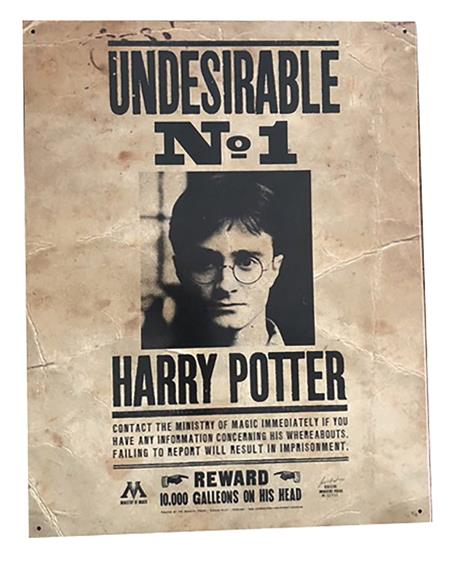 HARRY POTTER NUMBER ONE UNDESIRABLE 12X16 TIN SIGN (C: 1-1-2