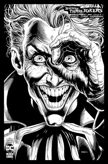 the joker comic art black and white
